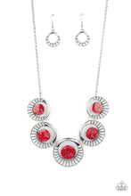 Load image into Gallery viewer, Elliptical Effervescence - Red Necklace
