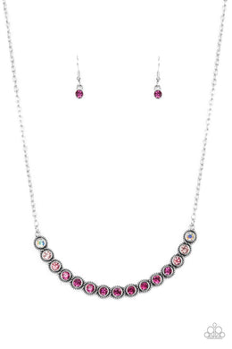 Throwing SHADES - Pink (Rhinestone) Necklace freeshipping - JewLz4u Gemstone Gallery