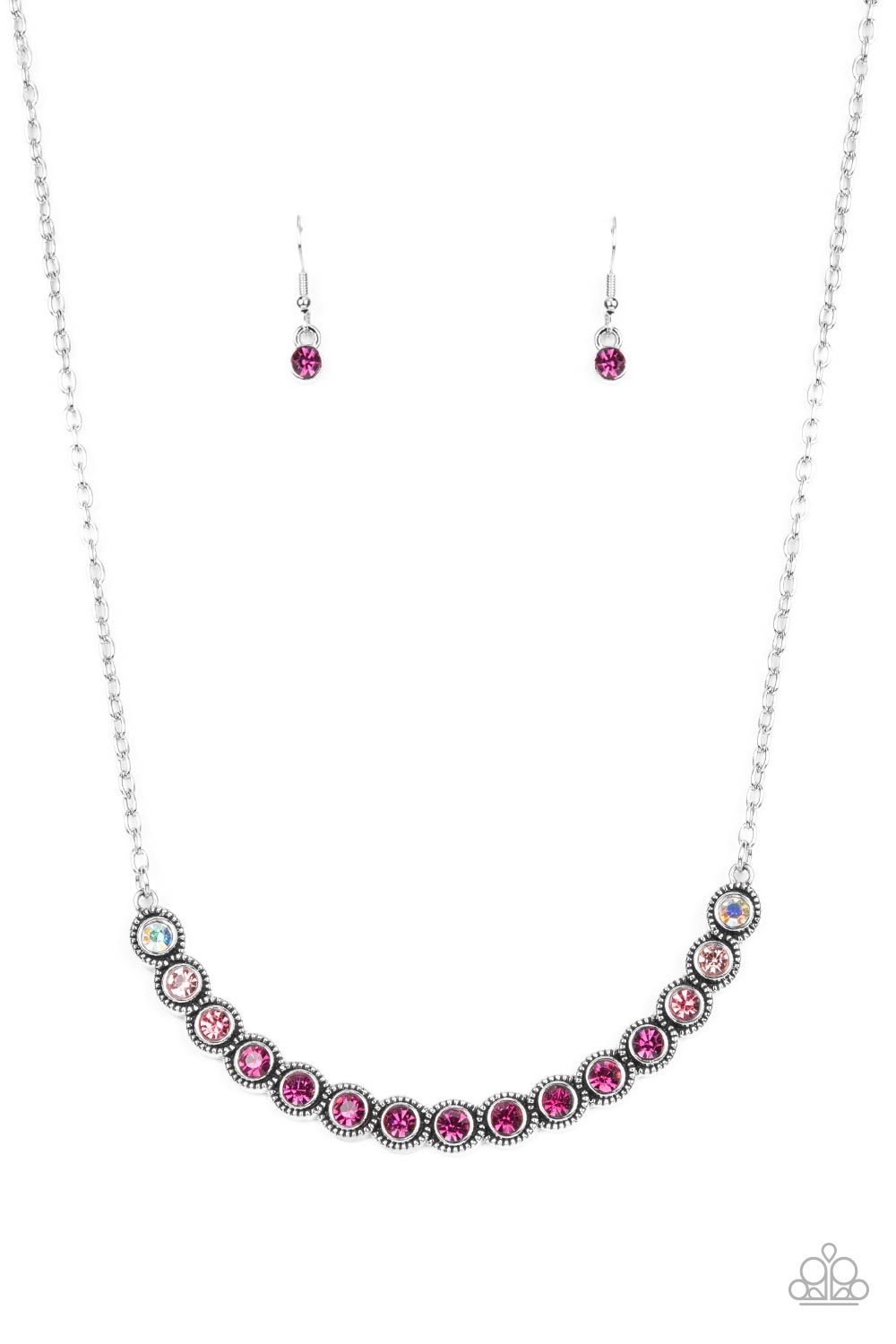 Throwing SHADES - Pink (Rhinestone) Necklace freeshipping - JewLz4u Gemstone Gallery