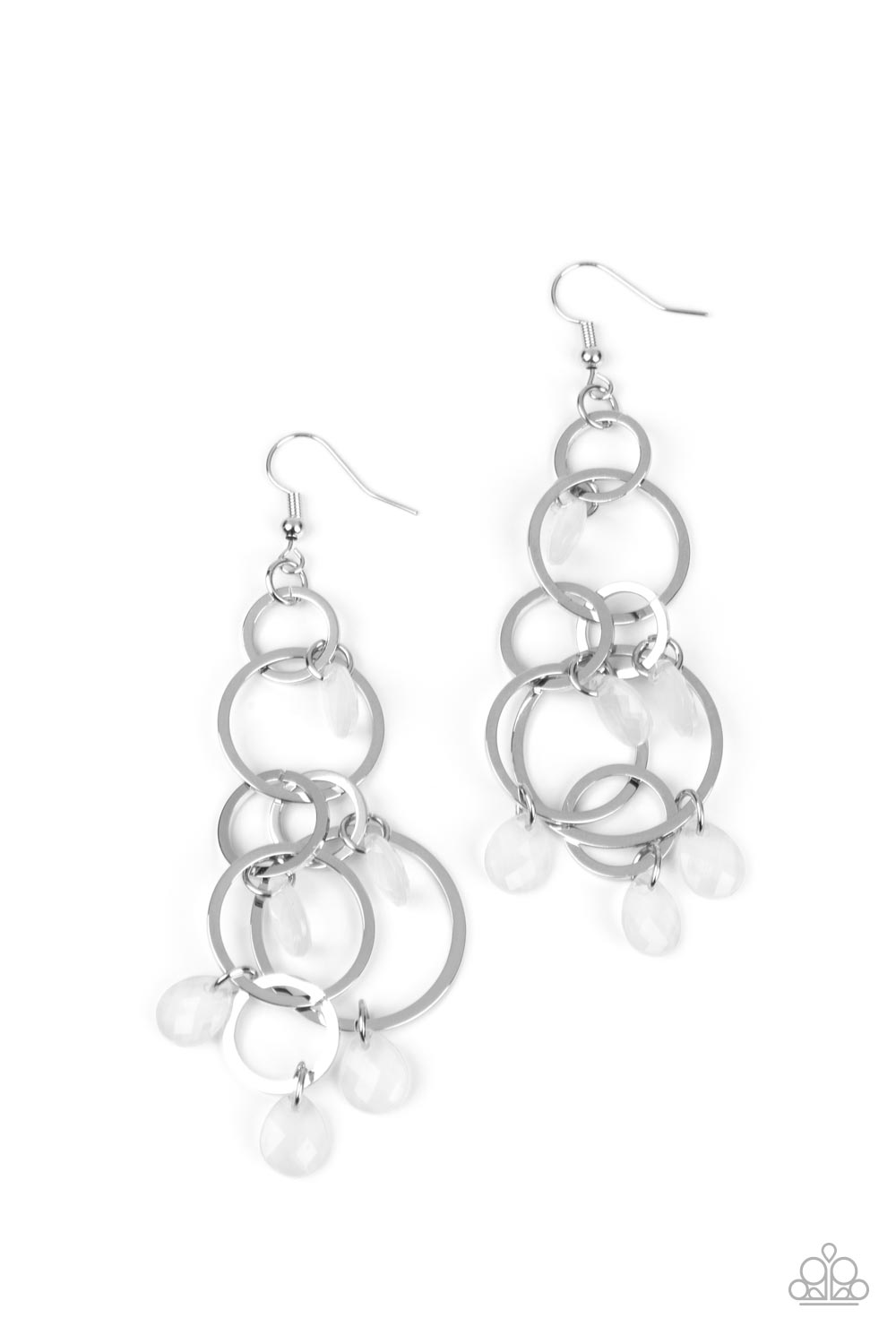 Dizzyingly Dreamy - White Earring