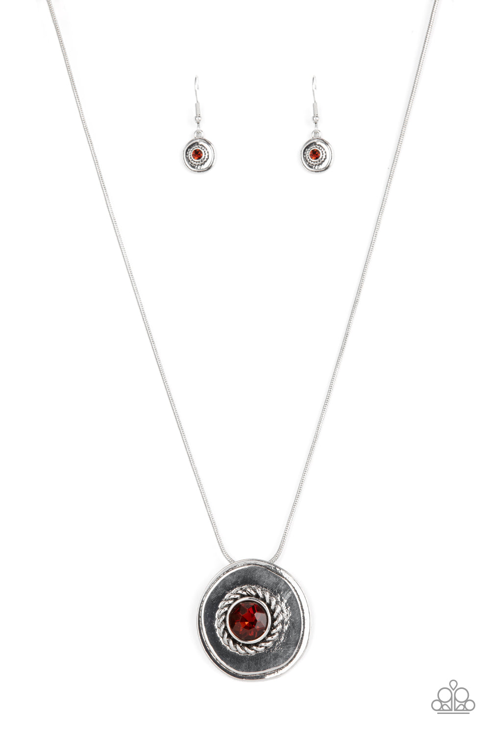 Make Me a MEDALLION-aire - Brown Necklace