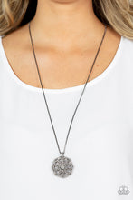 Load image into Gallery viewer, Botanical Bling - Black (Gunmetal) Necklace
