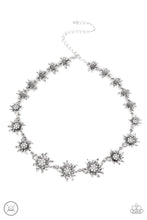 Load image into Gallery viewer, Get Up and GROW - White (Rhinestone Center) Choker Necklace
