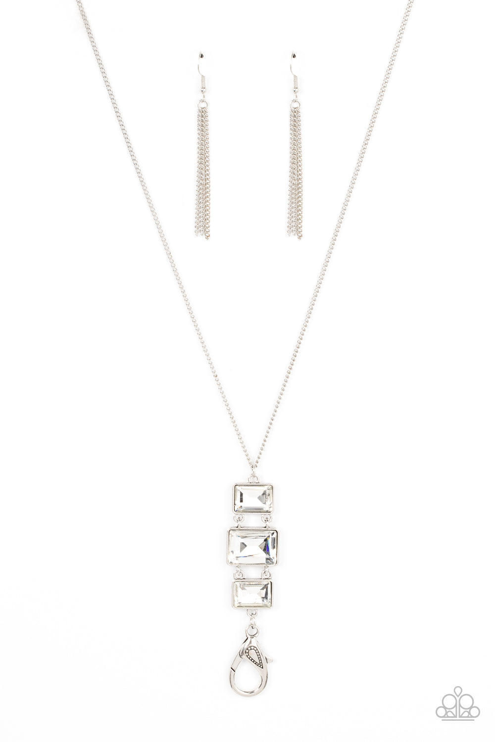 Uptown Totem - White Lanyard Necklace