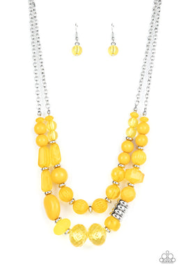 Pina Colada Paradise - Yellow Necklace freeshipping - JewLz4u Gemstone Gallery