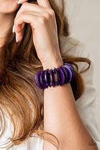 Load image into Gallery viewer, Tropical Tiki Bar Purple Bracelet freeshipping - JewLz4u Gemstone Gallery
