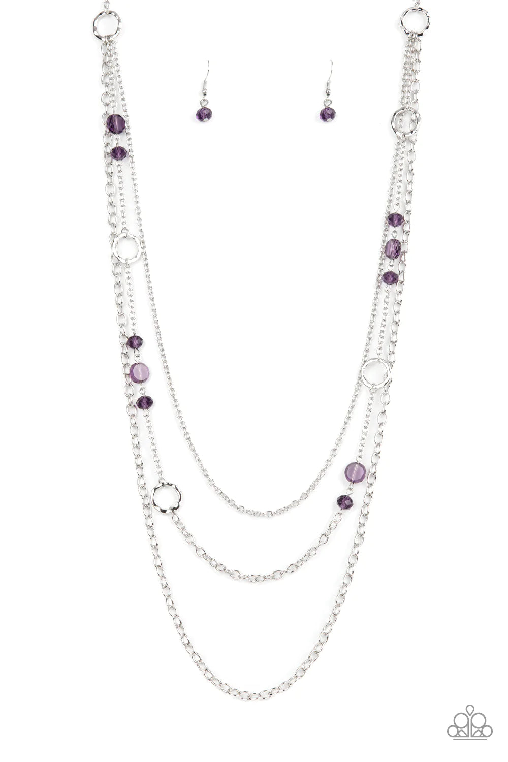 Starry-Eyed Eloquence - Purple Necklace