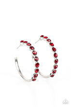 Load image into Gallery viewer, Photo Finish - Red Hoop Earring freeshipping - JewLz4u Gemstone Gallery
