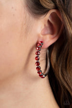 Load image into Gallery viewer, Photo Finish - Red Hoop Earring freeshipping - JewLz4u Gemstone Gallery
