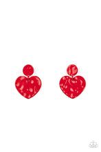 Load image into Gallery viewer, Just a Little Crush - Red (Heart) Earring freeshipping - JewLz4u Gemstone Gallery

