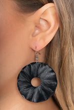 Load image into Gallery viewer, Fan the Breeze - Black Earring freeshipping - JewLz4u Gemstone Gallery
