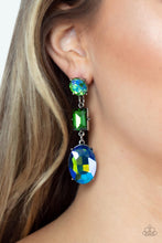 Load image into Gallery viewer, Extra Envious - Green Post Earring
