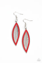 Load image into Gallery viewer, Leather Lagoon - Red Earring freeshipping - JewLz4u Gemstone Gallery
