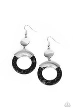 Load image into Gallery viewer, ENTRADA at Your Own Risk - Black (Stone Hoop) Earring
