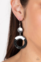 Load image into Gallery viewer, ENTRADA at Your Own Risk - Black (Stone Hoop) Earring
