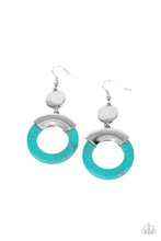 Load image into Gallery viewer, ENTRADA at Your Own Risk - Blue (Turquoise Stone Hoop) Earring
