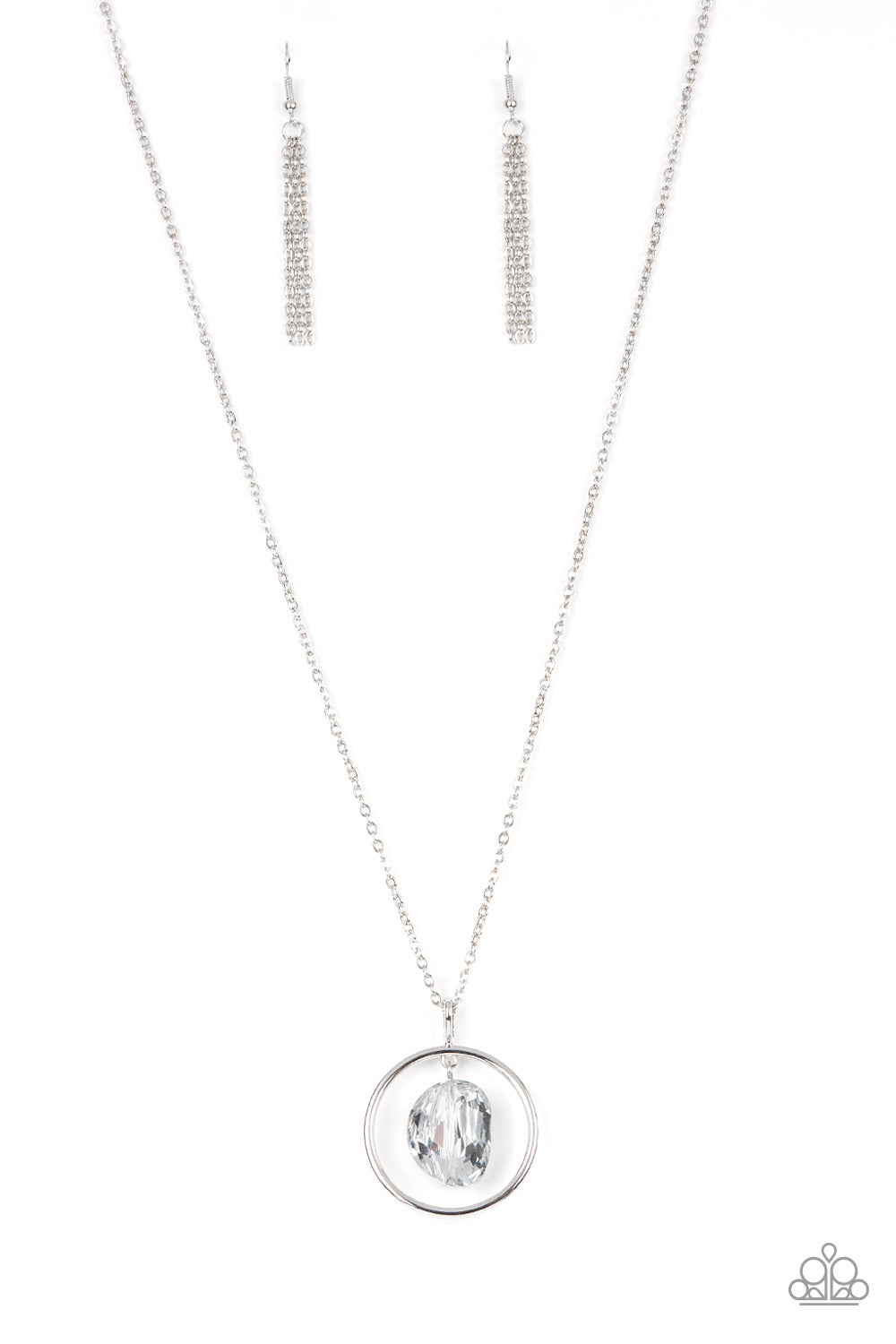 Hands-Down Dazzling - Silver (Smoky Iridescent Gem) Necklace