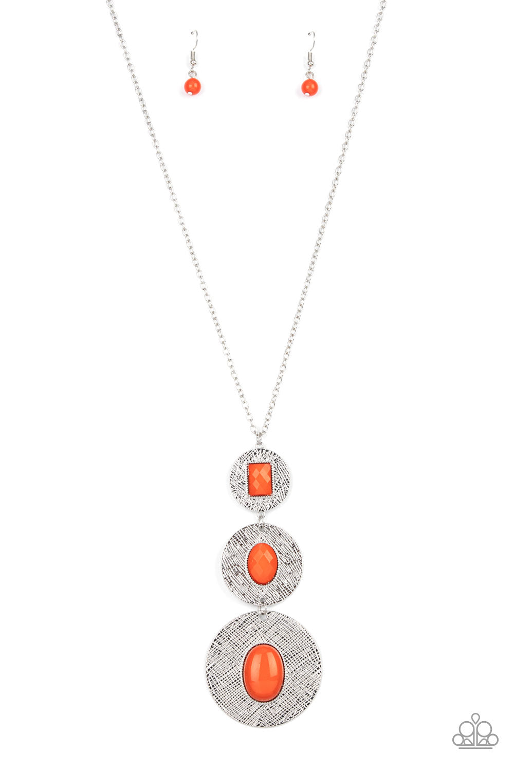 Talisman Trendsetter - Orange Necklace freeshipping - JewLz4u Gemstone Gallery