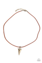 Load image into Gallery viewer, Pharaohs Arrow - Brass Urban Necklace freeshipping - JewLz4u Gemstone Gallery
