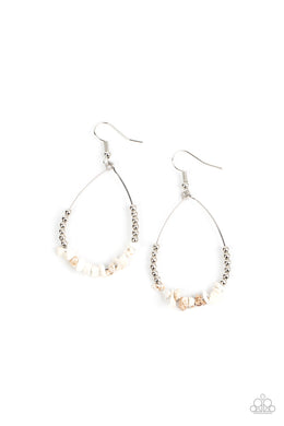 Come Out of Your SHALE - White Earring freeshipping - JewLz4u Gemstone Gallery