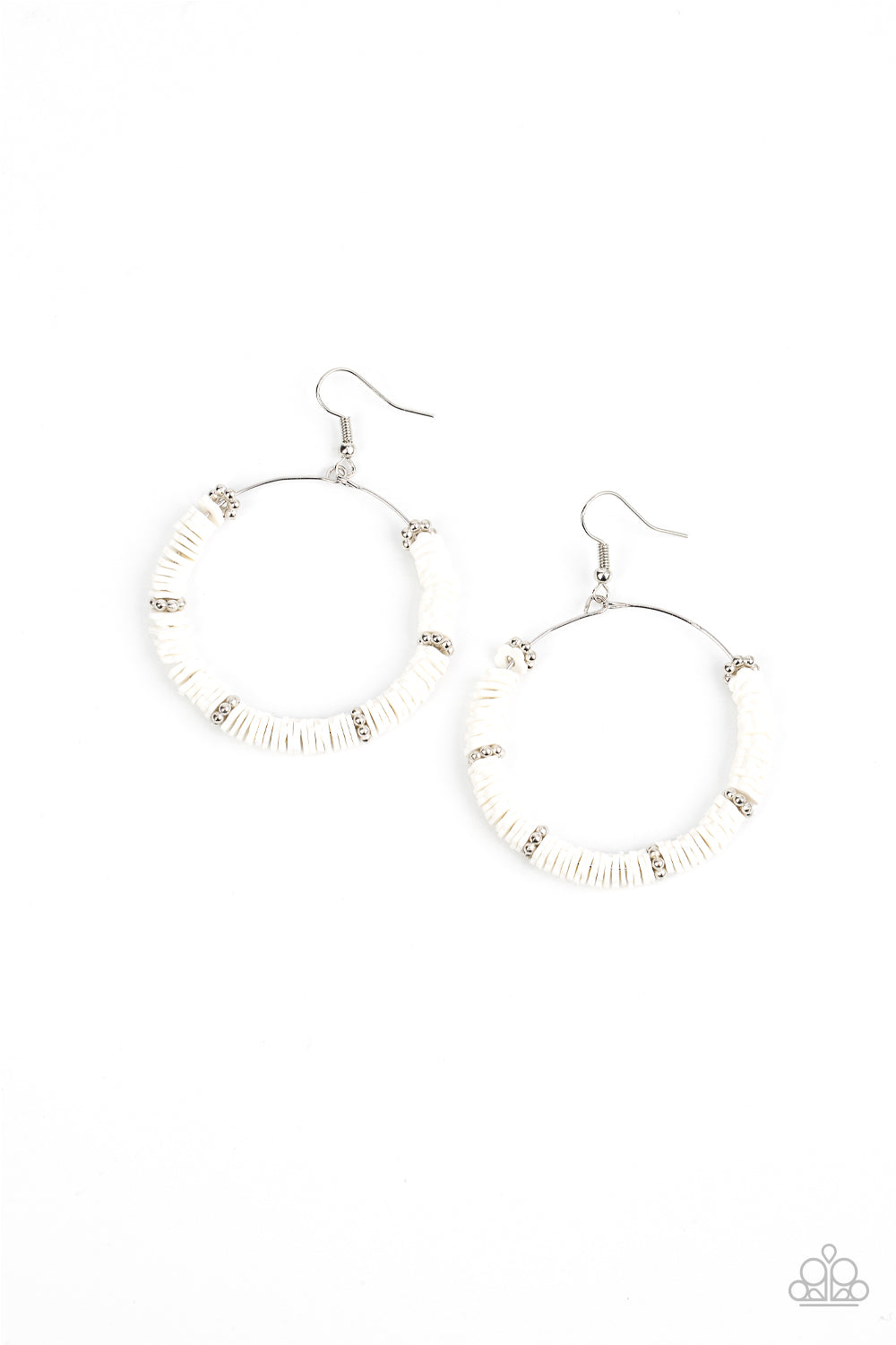 Loudly Layered - White Earring