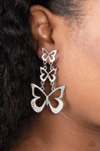 Load image into Gallery viewer, Flamboyant Flutter - White Post Earring
