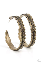 Load image into Gallery viewer, Flew The Nest - Brass Hoop Earring
