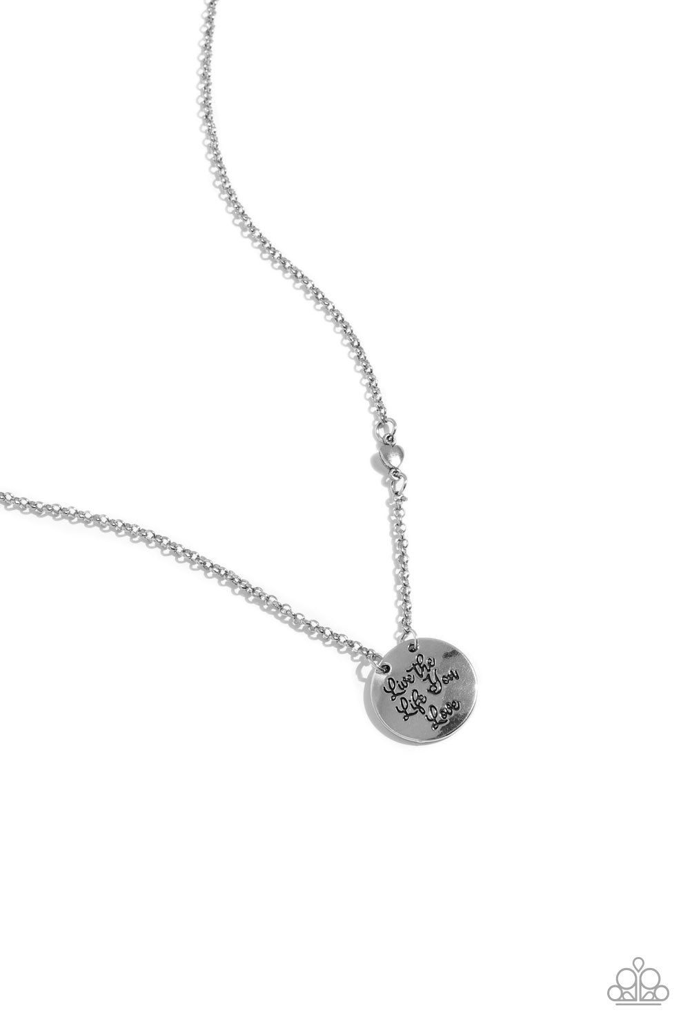 Live The Life You Love - Silver (Inspirational) Necklace