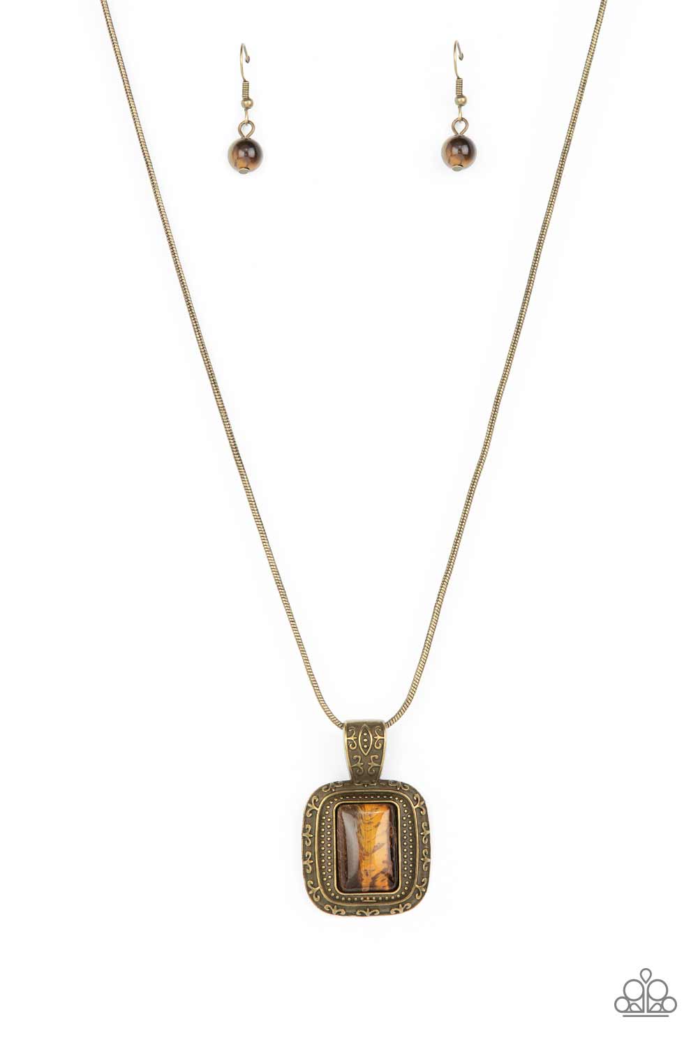 Right Hand TALISMAN - Brass (Tiger's Eye Stone) Necklace