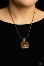 Load image into Gallery viewer, Right Hand TALISMAN - Brass (Tiger&#39;s Eye Stone) Necklace
