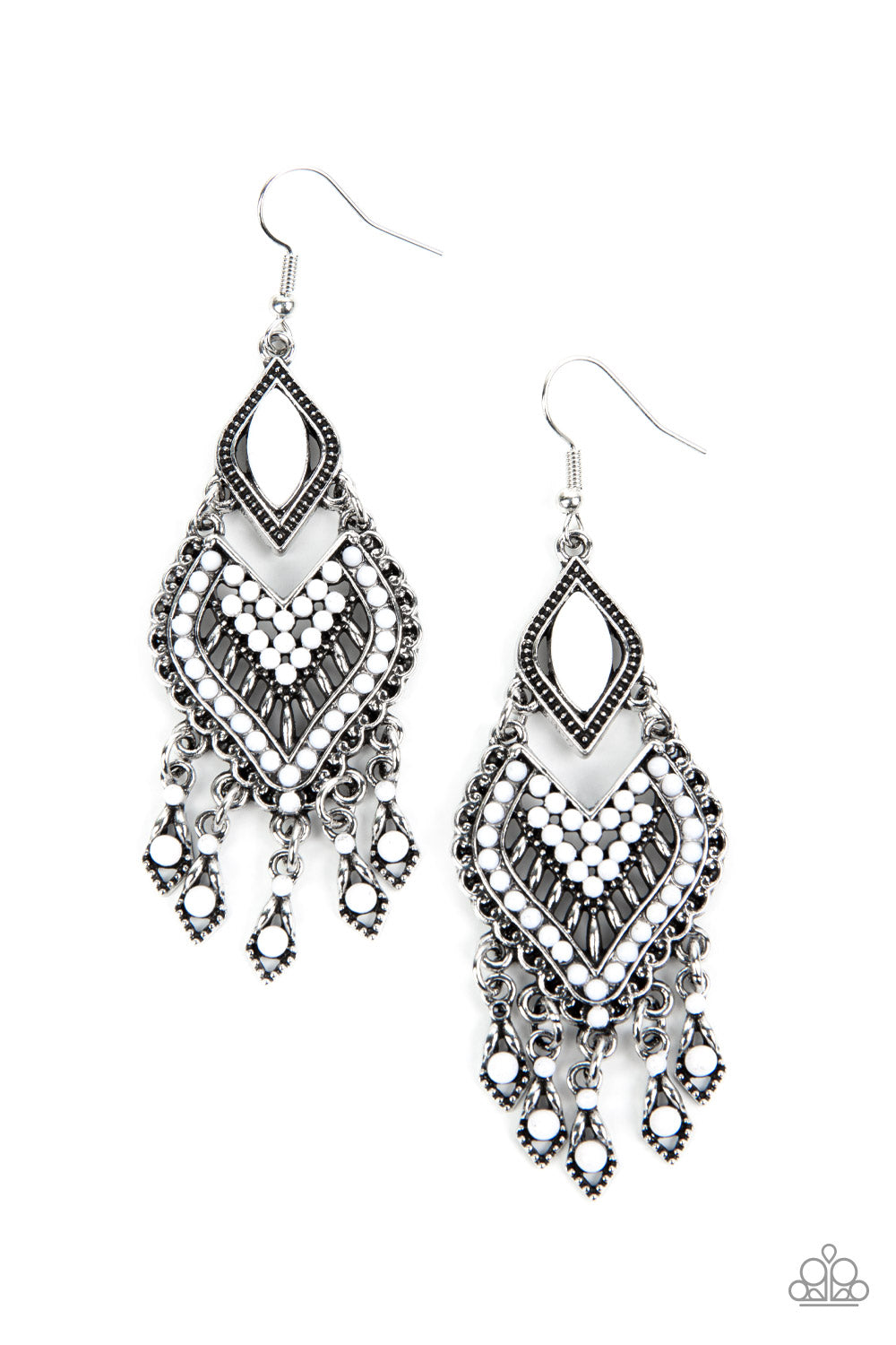 Dearly Debonair - White(Seed Bead) Earring