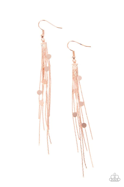 Cosmic Cascade - Copper Earring