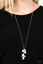Load image into Gallery viewer, Wild Bunch Flair - White (Marbled Stone) Necklace
