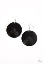 Load image into Gallery viewer, On the Edge of Edgy - Black (Leather Disc) Earring
