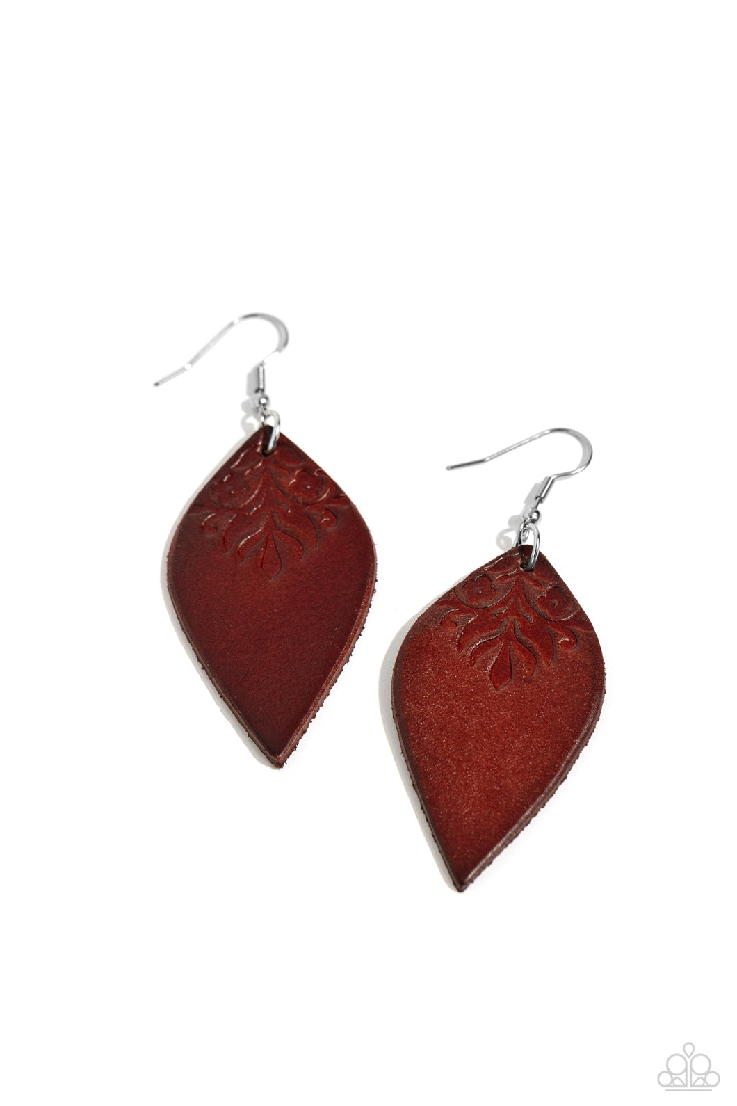 Naturally Nostalgic - Brown (Leather) Earring