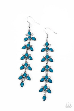 Fanciful Foliage - Blue Earring freeshipping - JewLz4u Gemstone Gallery