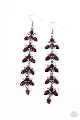 Fanciful Foliage - Purple Earring freeshipping - JewLz4u Gemstone Gallery