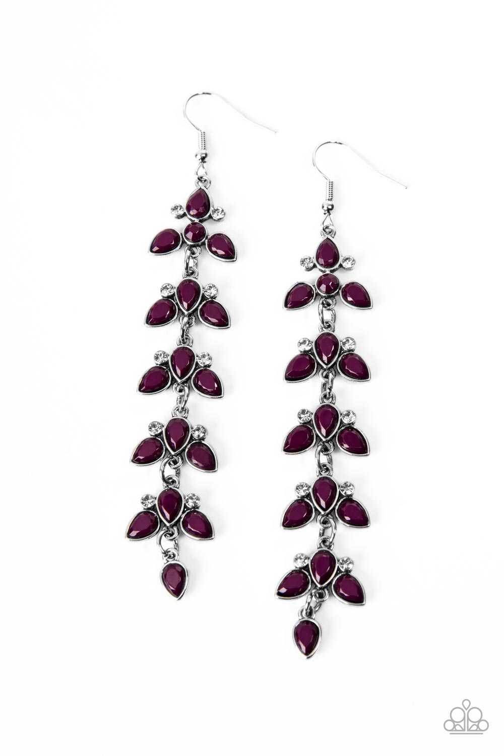 Fanciful Foliage - Purple Earring freeshipping - JewLz4u Gemstone Gallery