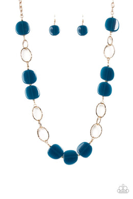 Posh Promenade - Blue Necklace freeshipping - JewLz4u Gemstone Gallery