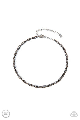 Urban Underdog - Black (Gunmetal Choker) Necklace freeshipping - JewLz4u Gemstone Gallery