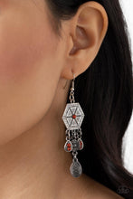 Load image into Gallery viewer, Dreamcatcher Delight - Orange (Rhinestone) Earring
