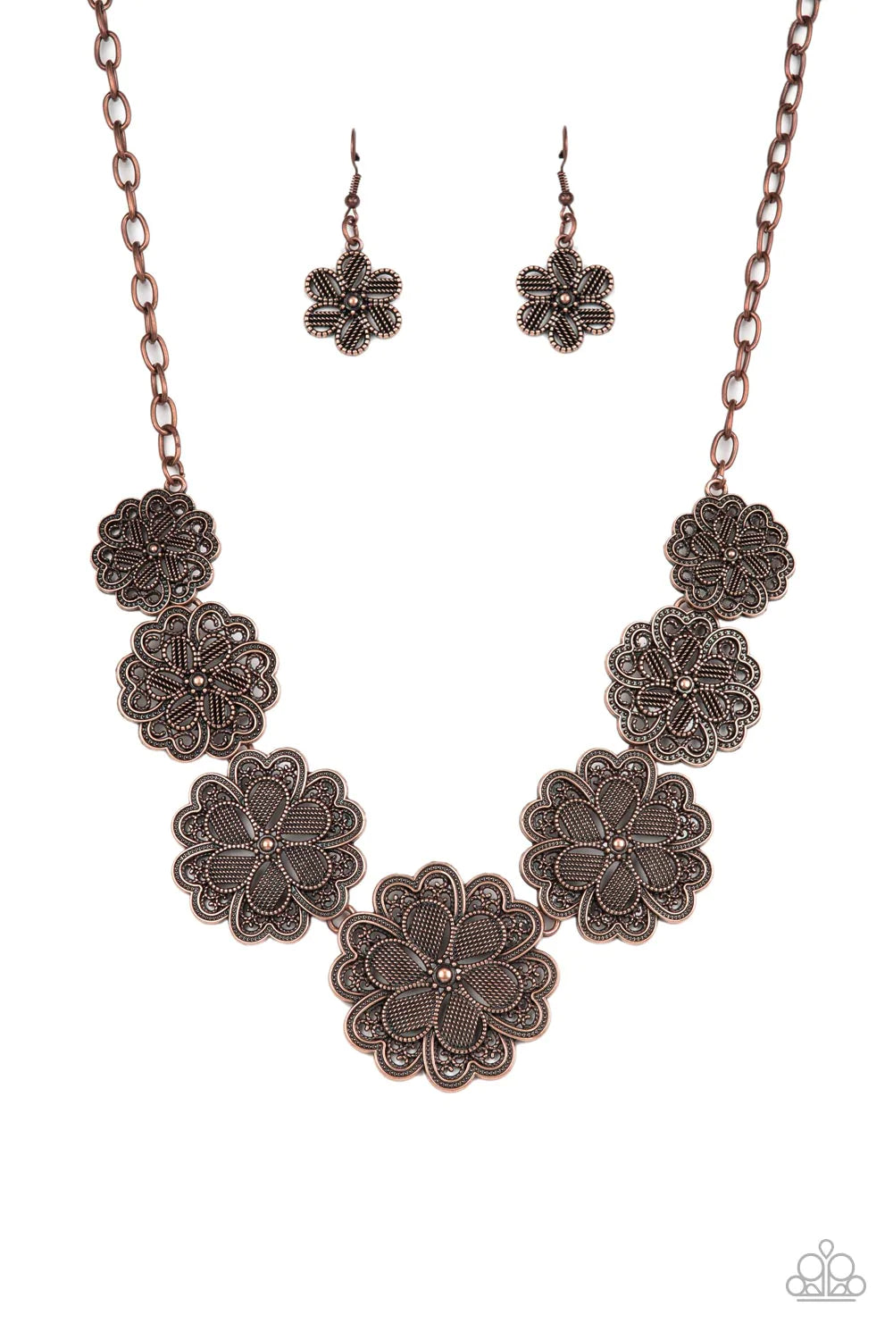 Basketful of Blossoms - Copper Necklace