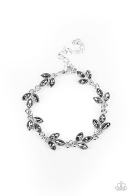 Gala Garland - Silver (Smoky Rhinestones) Bracelet freeshipping - JewLz4u Gemstone Gallery