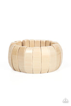 Load image into Gallery viewer, Boardwalk Bonanza - White (Natural-Colored Wood) Bracelet
