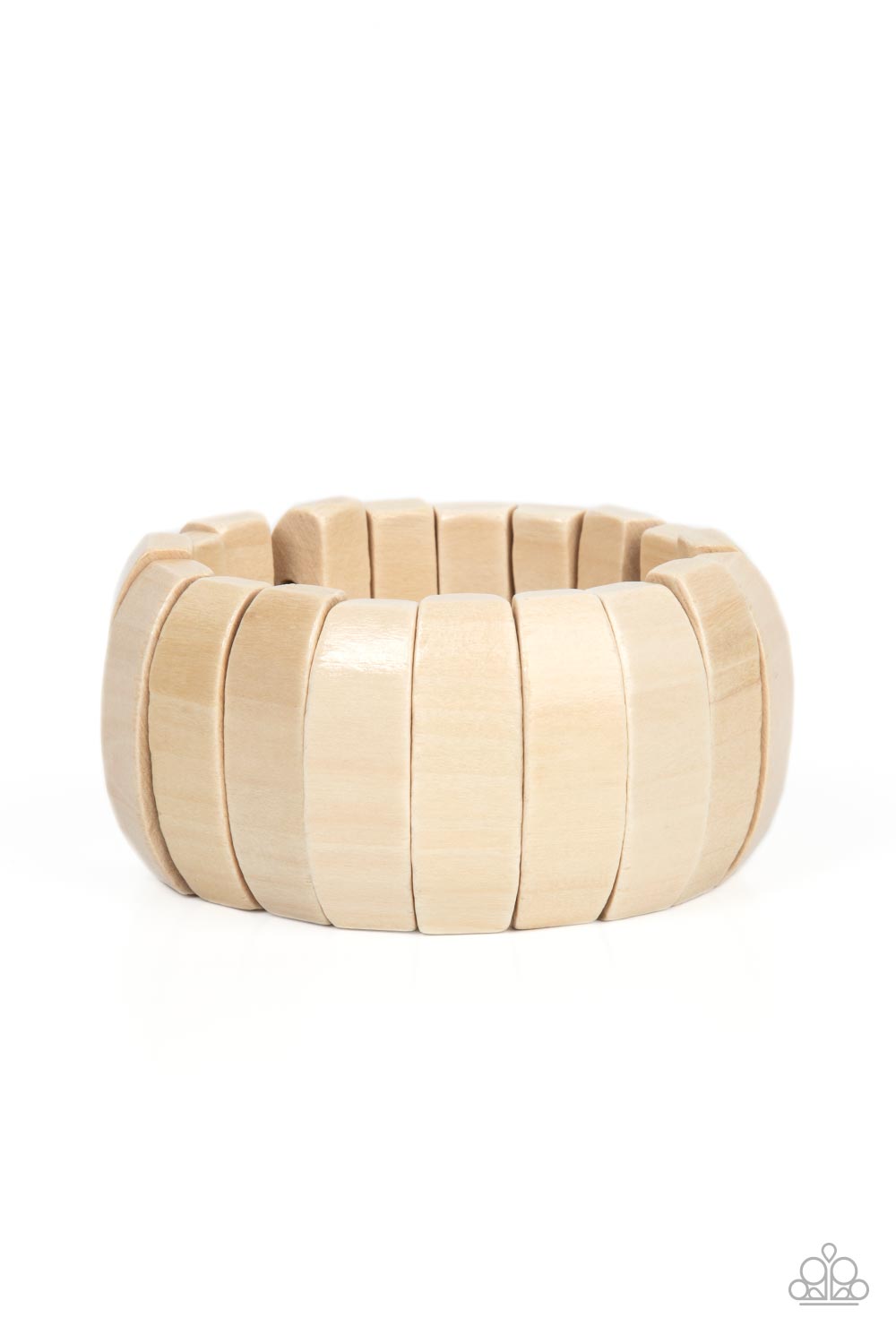 Boardwalk Bonanza - White (Natural-Colored Wood) Bracelet