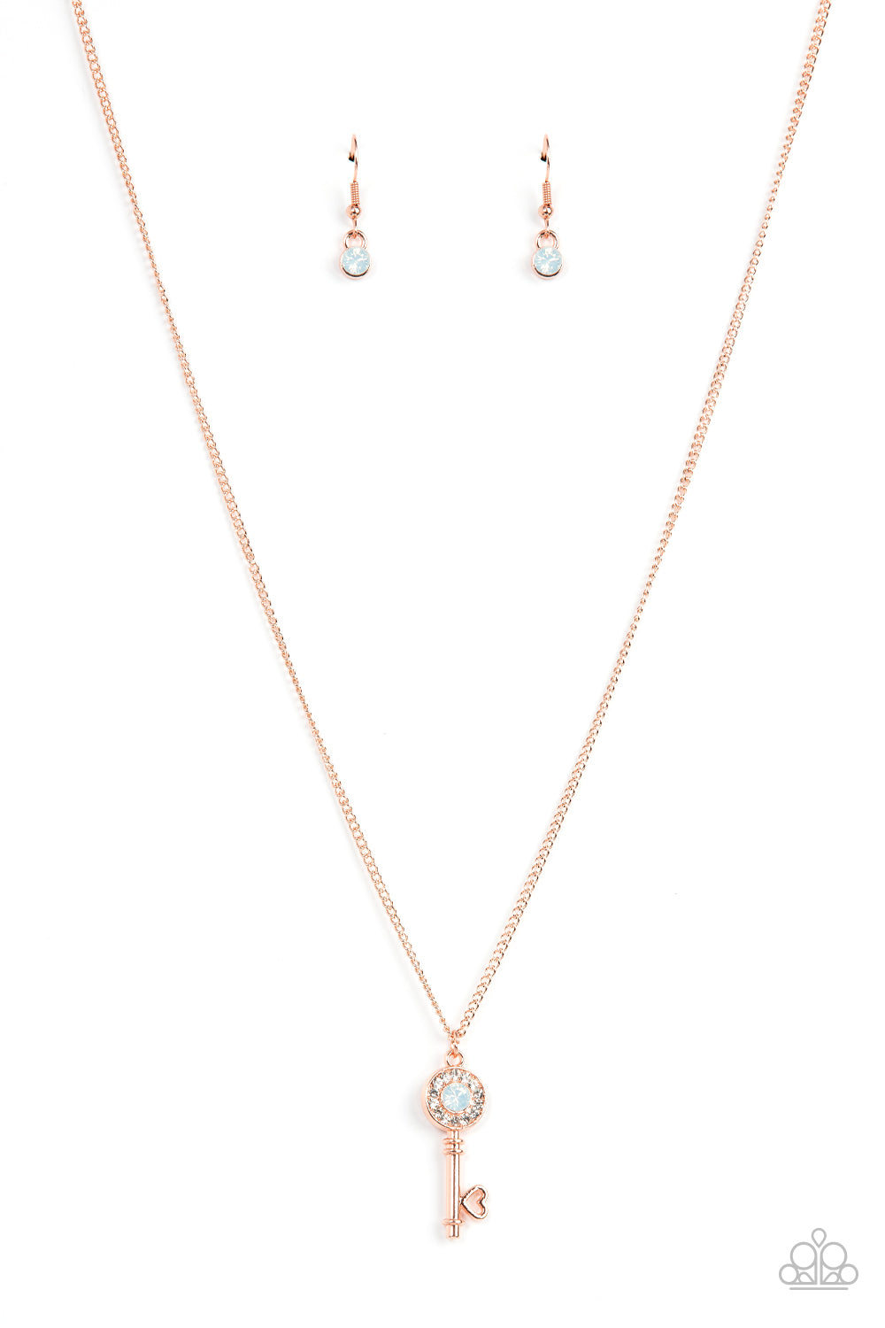 Prized Key Player - Copper Necklace freeshipping - JewLz4u Gemstone Gallery