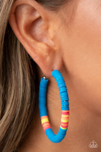 Load image into Gallery viewer, Colorfully Contagious - Blue Hoop Earring freeshipping - JewLz4u Gemstone Gallery
