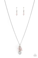Load image into Gallery viewer, Pop It and LOCKET - Pink (Pearl/White Rhinestone) Necklace
