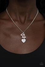 Load image into Gallery viewer, Pop It and LOCKET - Pink (Pearl/White Rhinestone) Necklace
