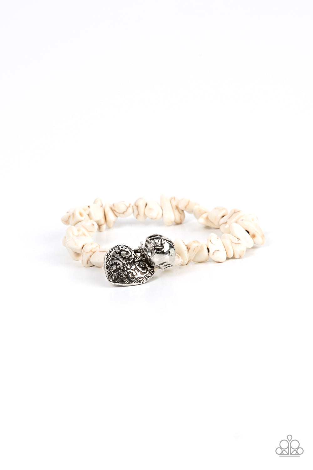 Love You to Pieces - White Bracelet freeshipping - JewLz4u Gemstone Gallery
